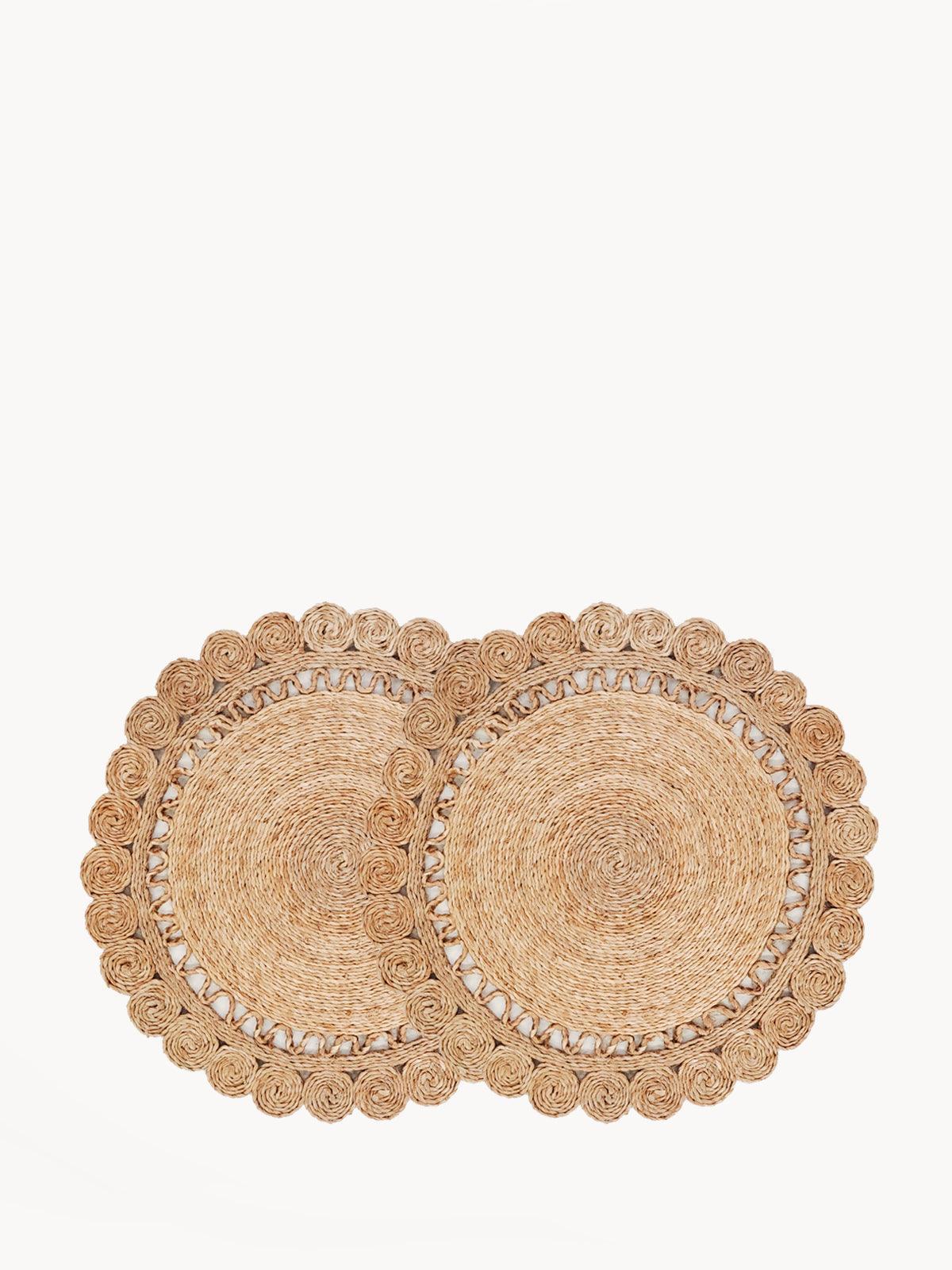Jute Flower Placemat (Set of 2) - PRHOMZ