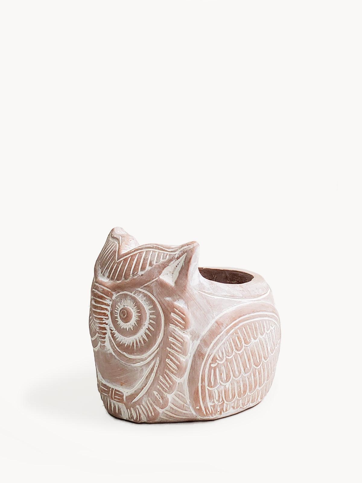 Terracotta Pot - Horned Owl - PRHOMZ