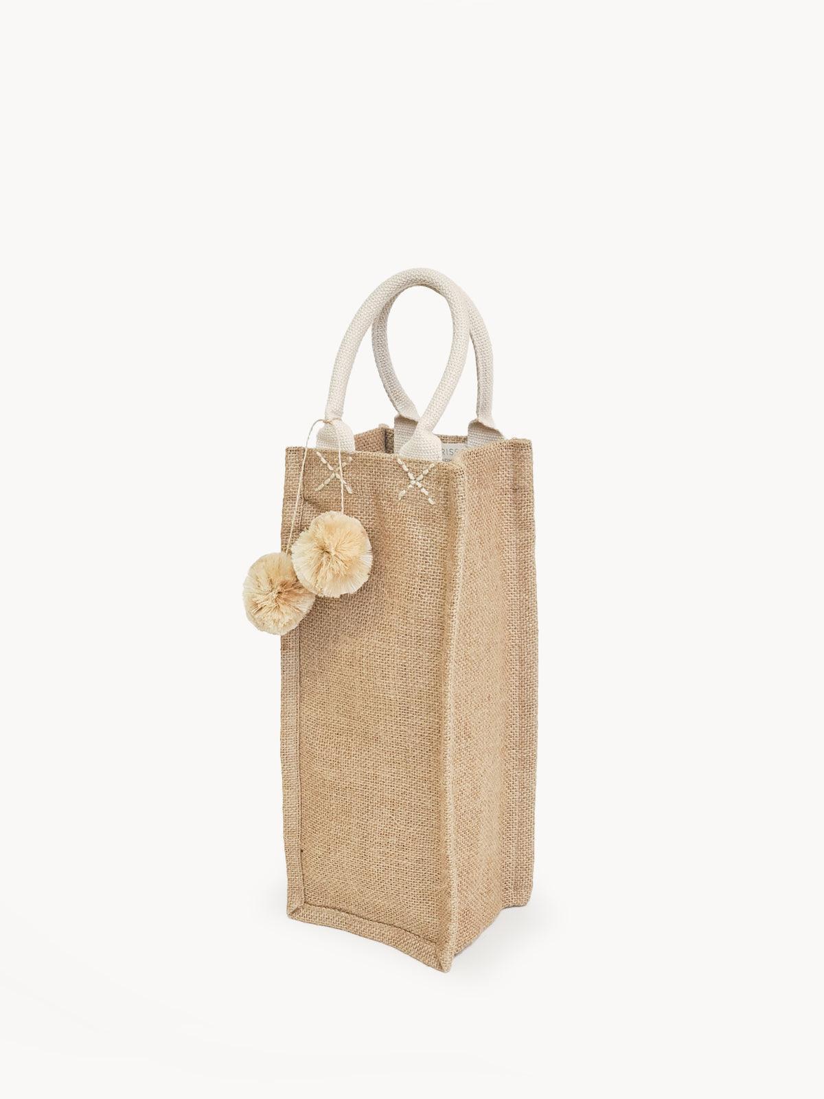 Jute Canvas Wine Bag - PRHOMZ
