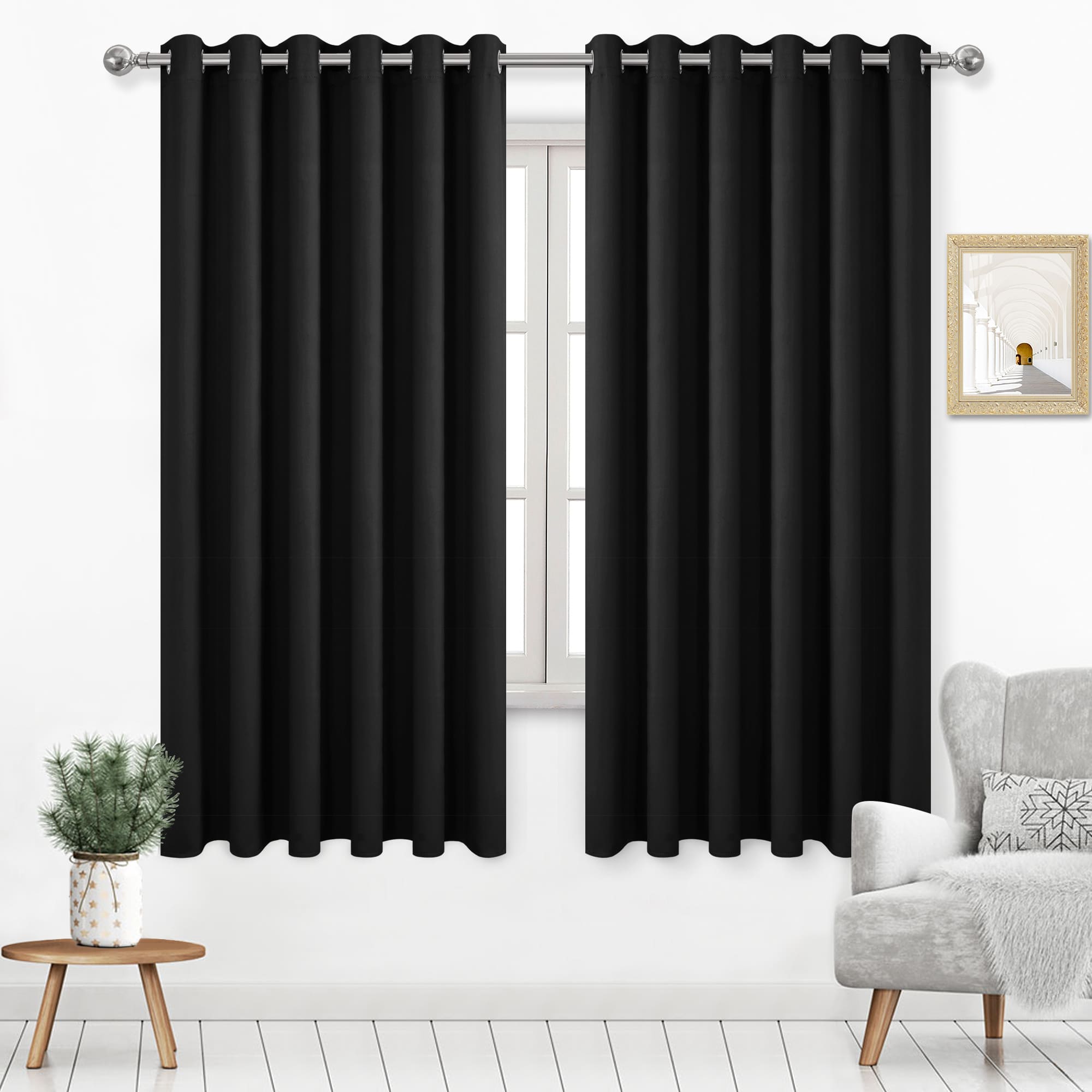 DWCN Grommet Blackout Curtains, Set of 2 Panels-9