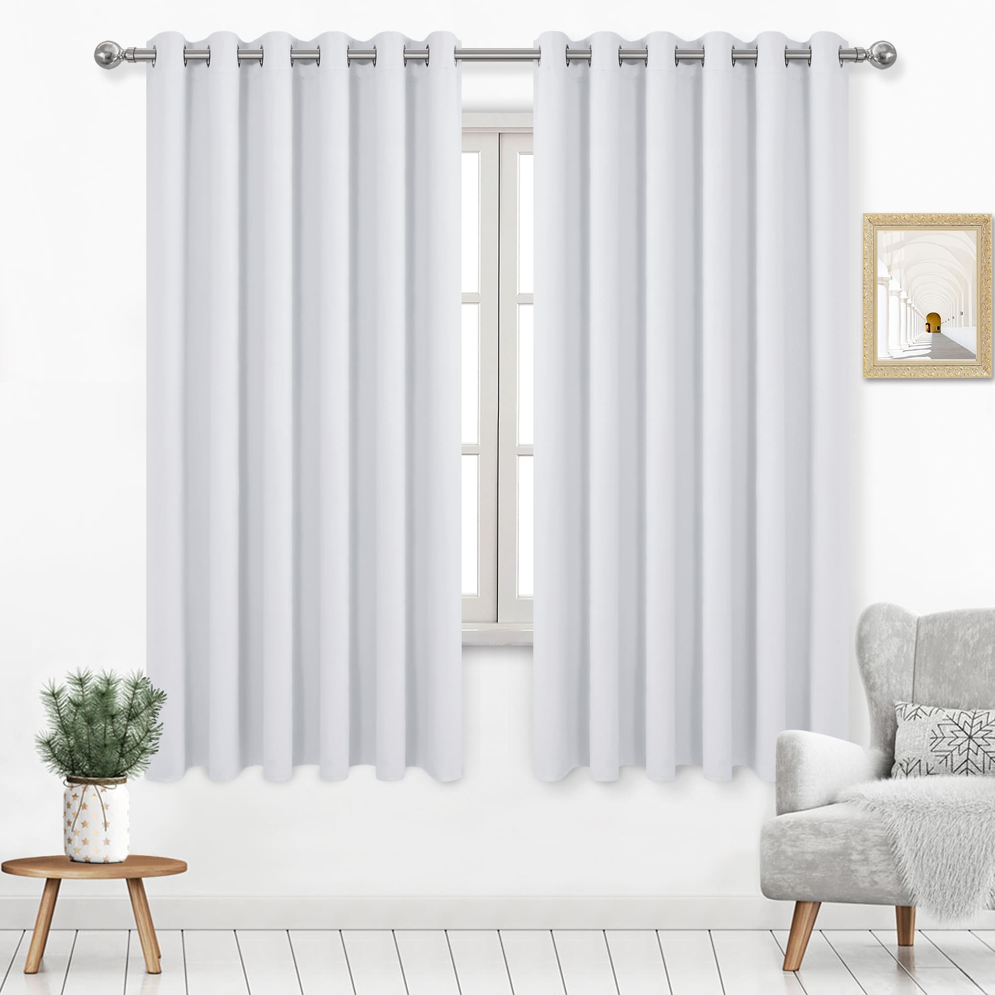 DWCN Grommet Blackout Curtains, Set of 2 Panels-0