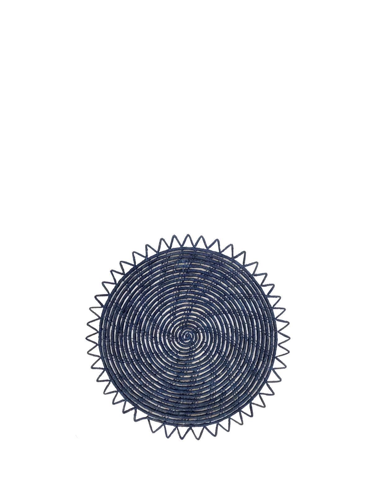 Surya Woven Palm Fiber Placemat - Indigo Blue (Set of 2) - PRHOMZ