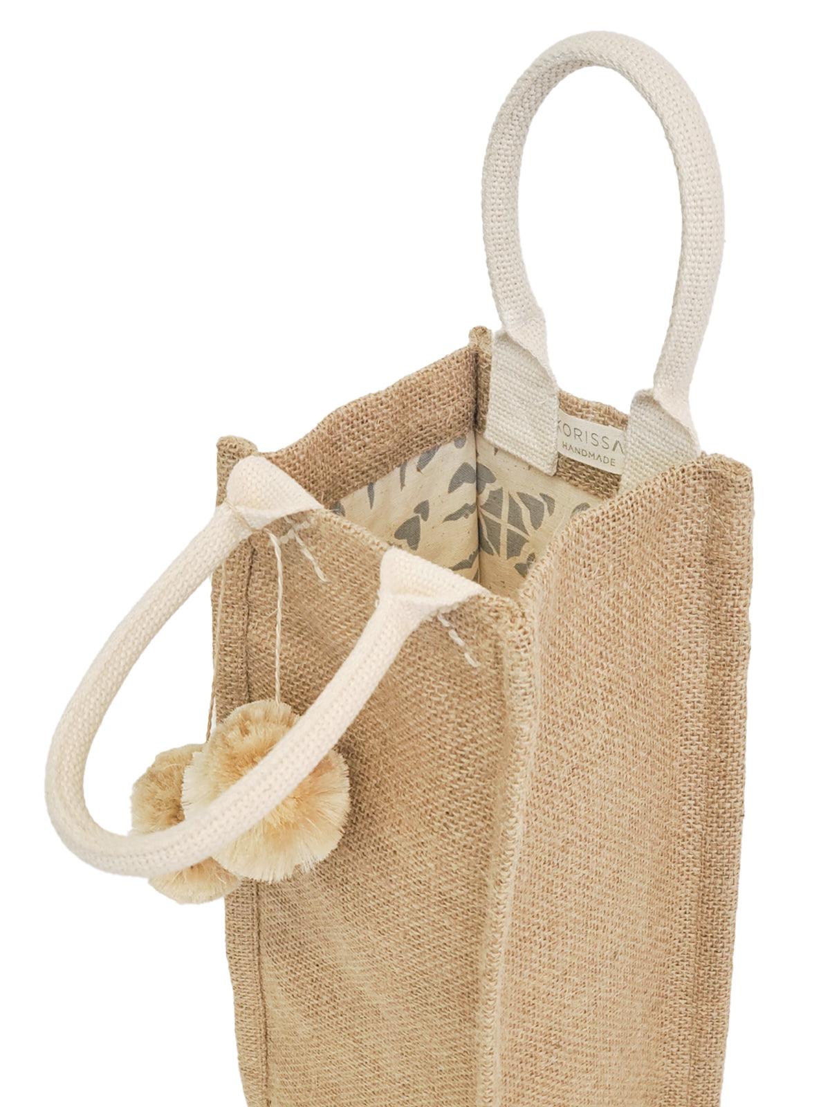Jute Canvas Wine Bag - PRHOMZ