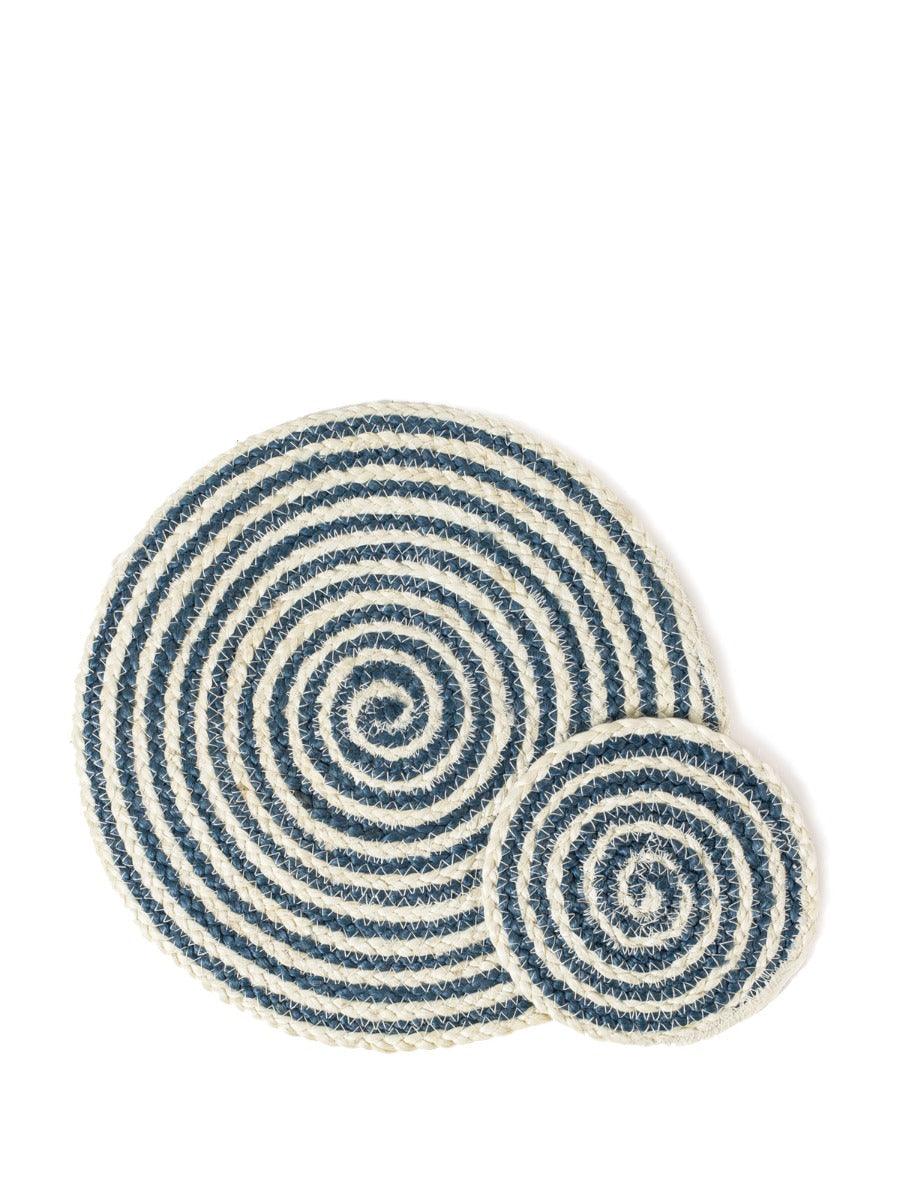 Kata Spiral Placemat - Blue (Set of 4) - PRHOMZ