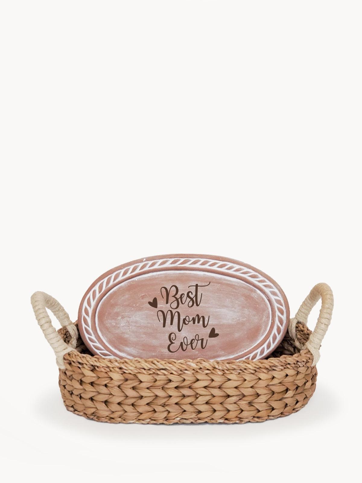 Bread Warmer & Basket - Mom Oval - PRHOMZ