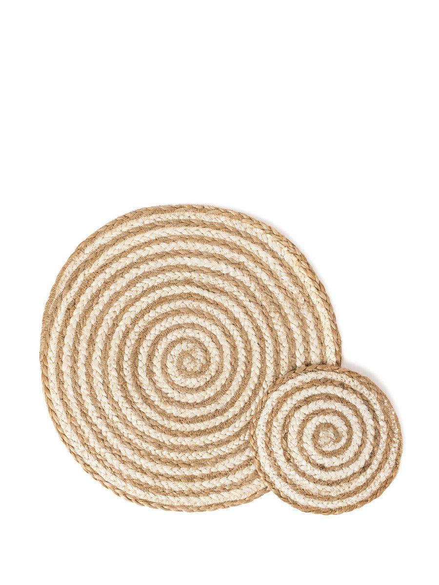 Kata Spiral Coaster Trivet - Natural (Set of 4) - PRHOMZ