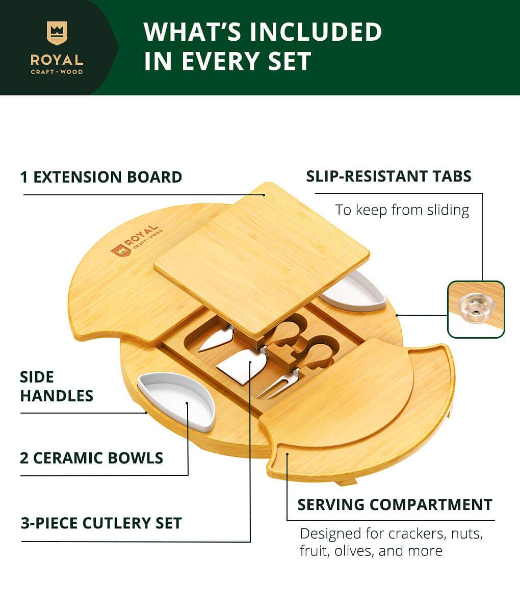 Rotating Cheese Board With Knives - PRHOMZ