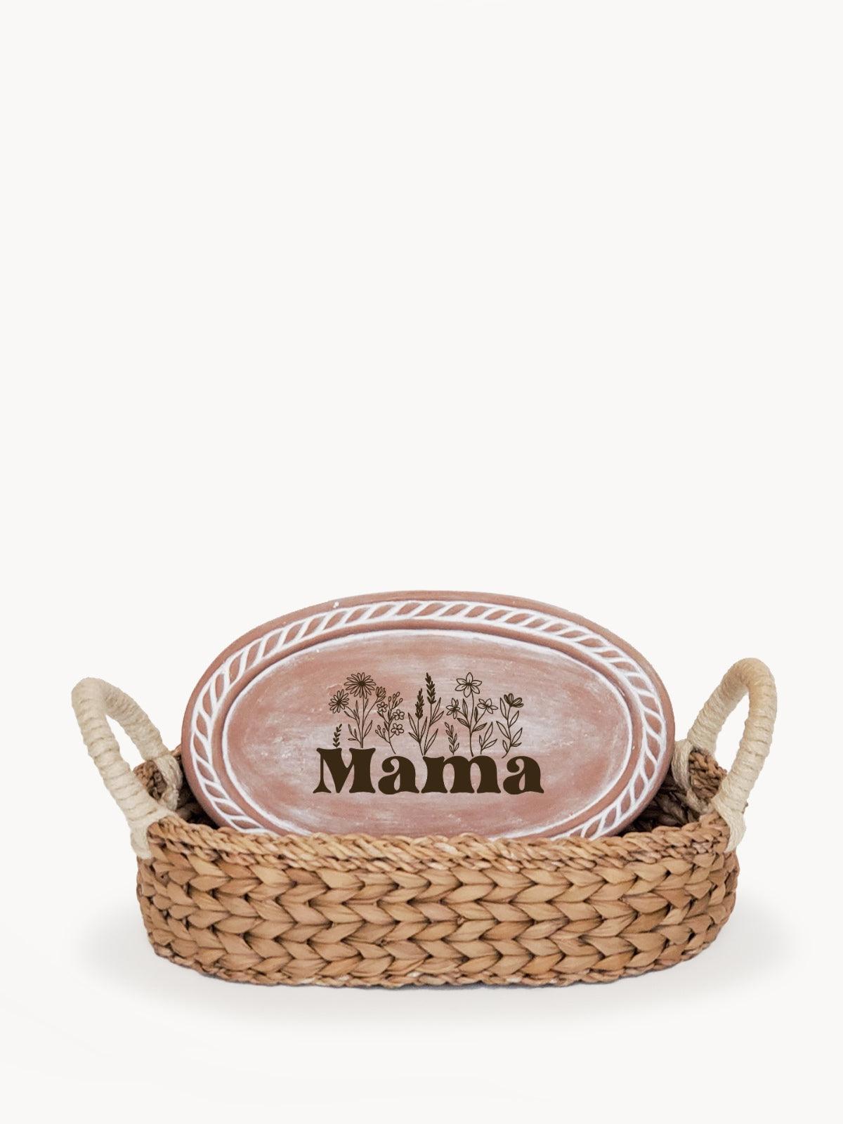 Bread Warmer & Basket - Mom Oval - PRHOMZ