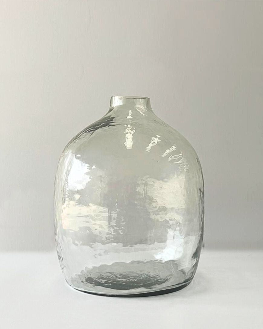 Handblown Hammered Glass Hebron Vase-1