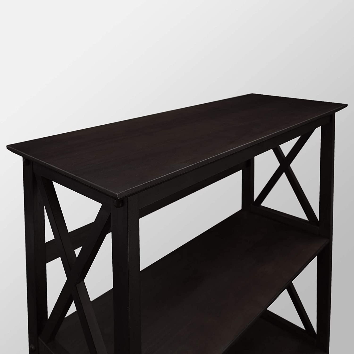 Eight Shelf Bookcase Solid Wood Construction For Home Office