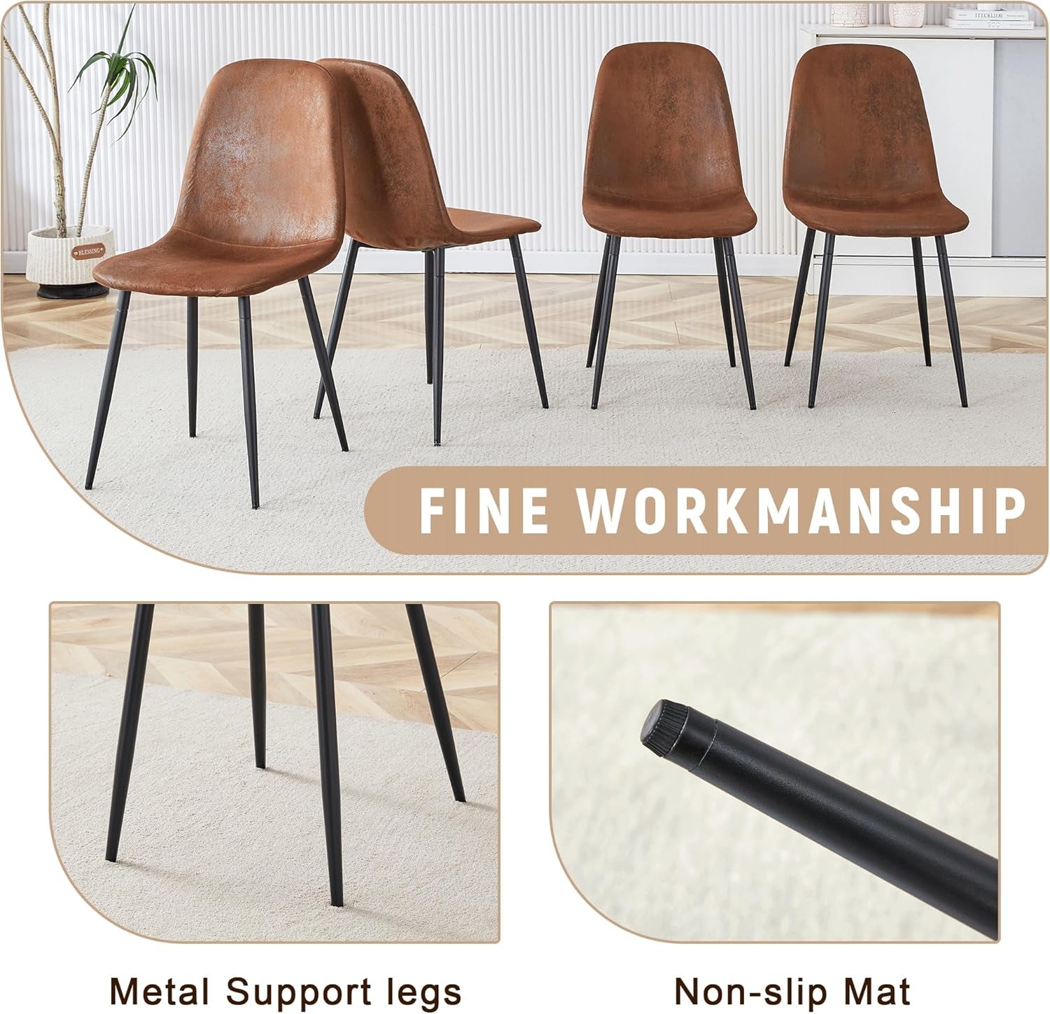 71 Inch Weathered Brown Premium Rustic Dining Table Set