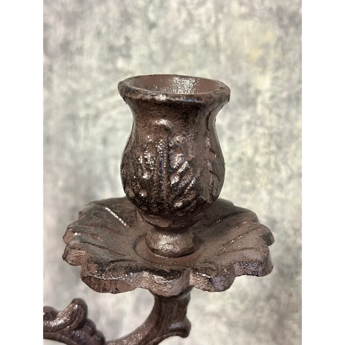 Vintage Style Cast Iron Candle Holder
