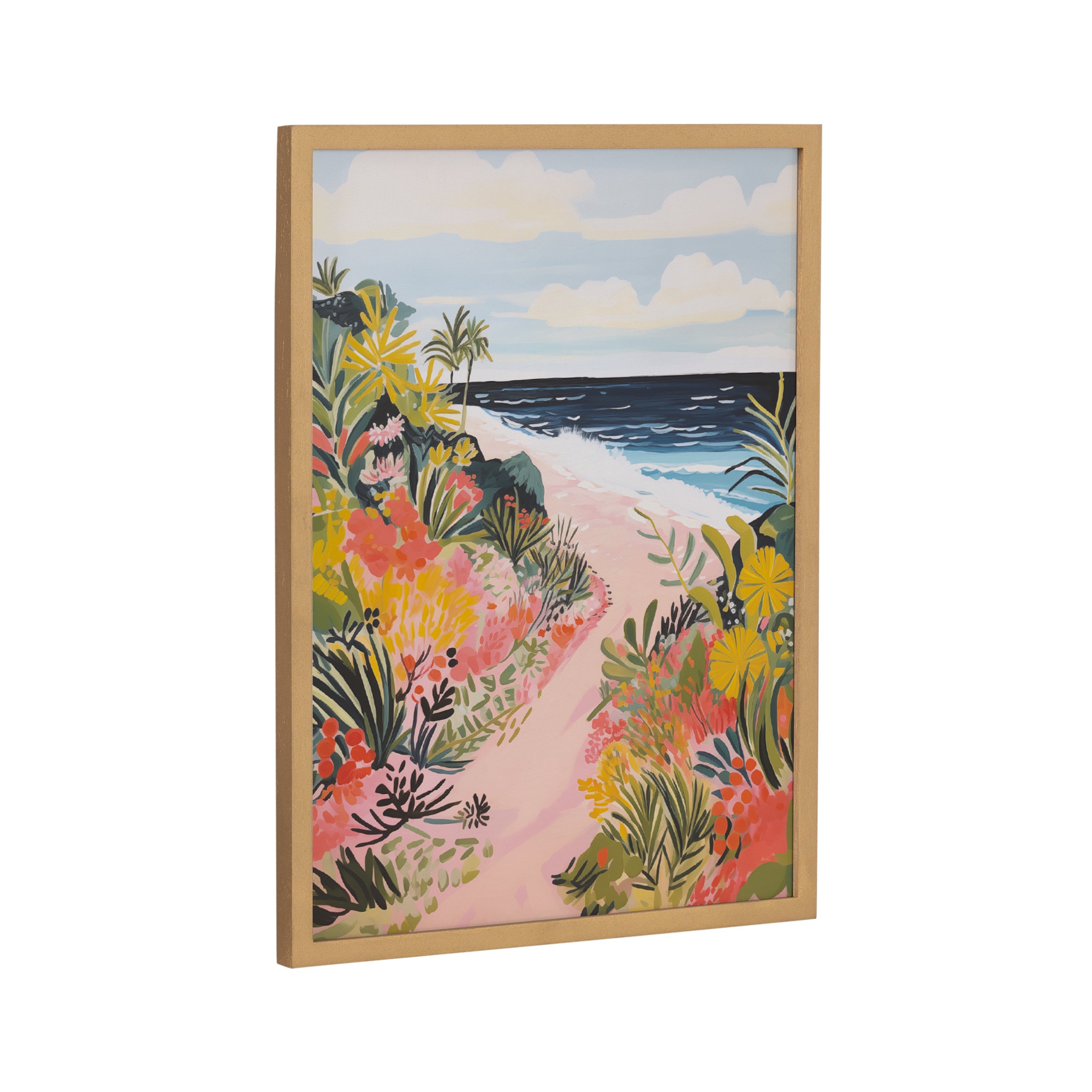 Gallery Tropical Bright Ocean Path Landscape Print by The Creative Bunch Studio