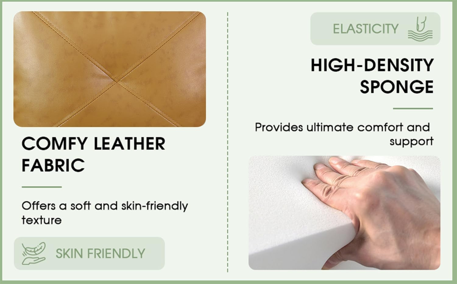 Leather Sectional Sofa L Shape With Storage Ottoman Ginger