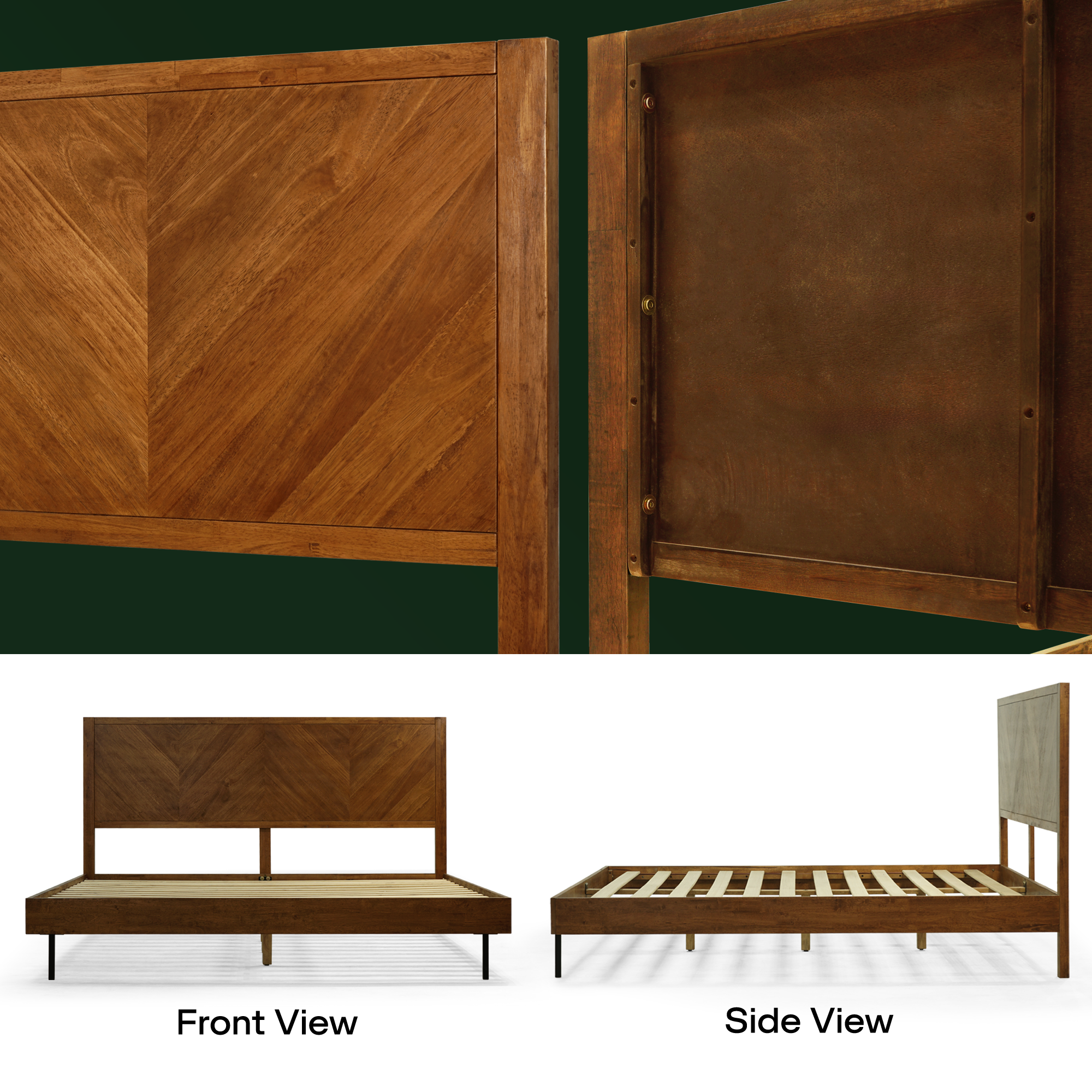 Alander Solid Wood Bed Frame