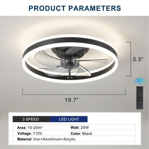 Ceiling Fan With Lighted Dimmable LEDs Unusable Unusable Platform - PRHOMZ