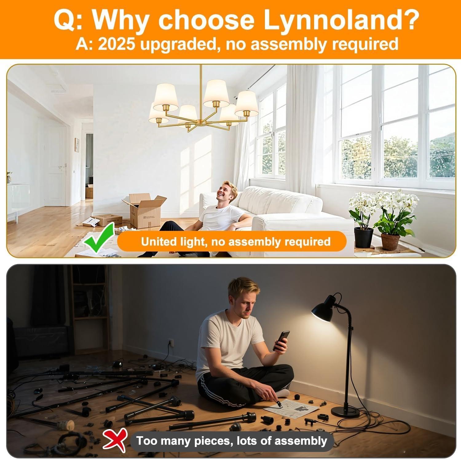 36 Inch Brushed Gold Chandelier Dining Room Light Fixture-3