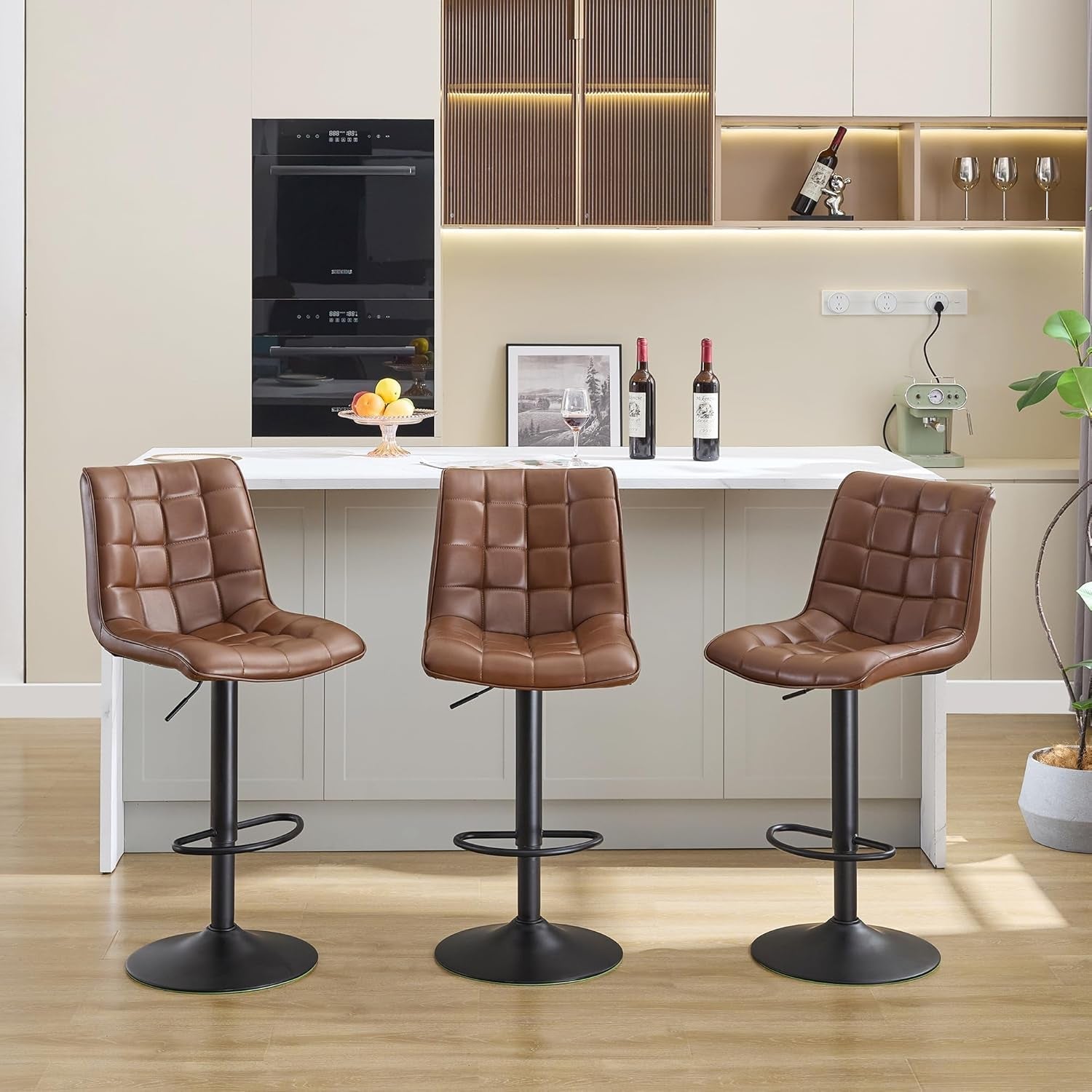 Swivel Counter Height Bar Stools Set of Three