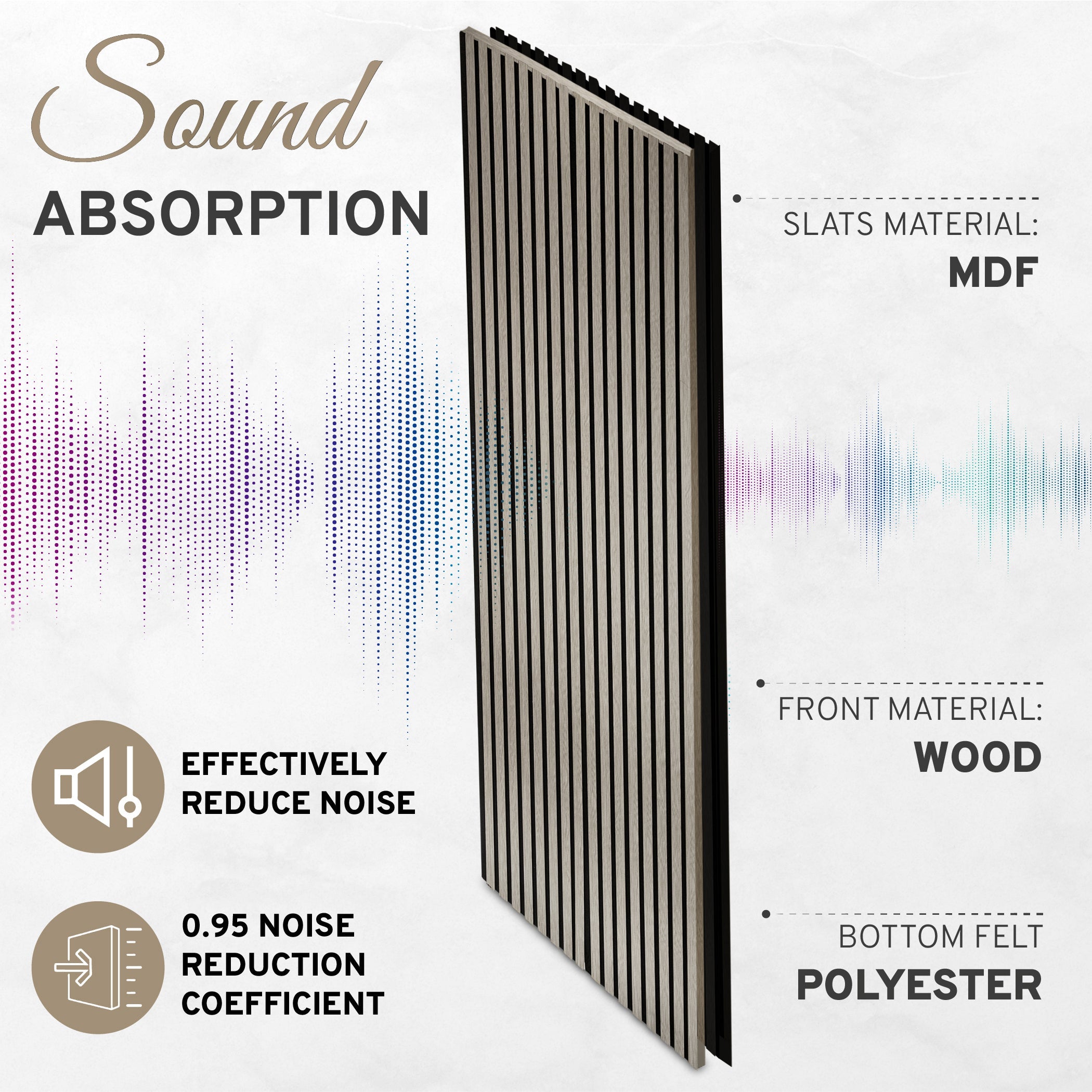 2-Pack Acoustic Wall Panels – Gray