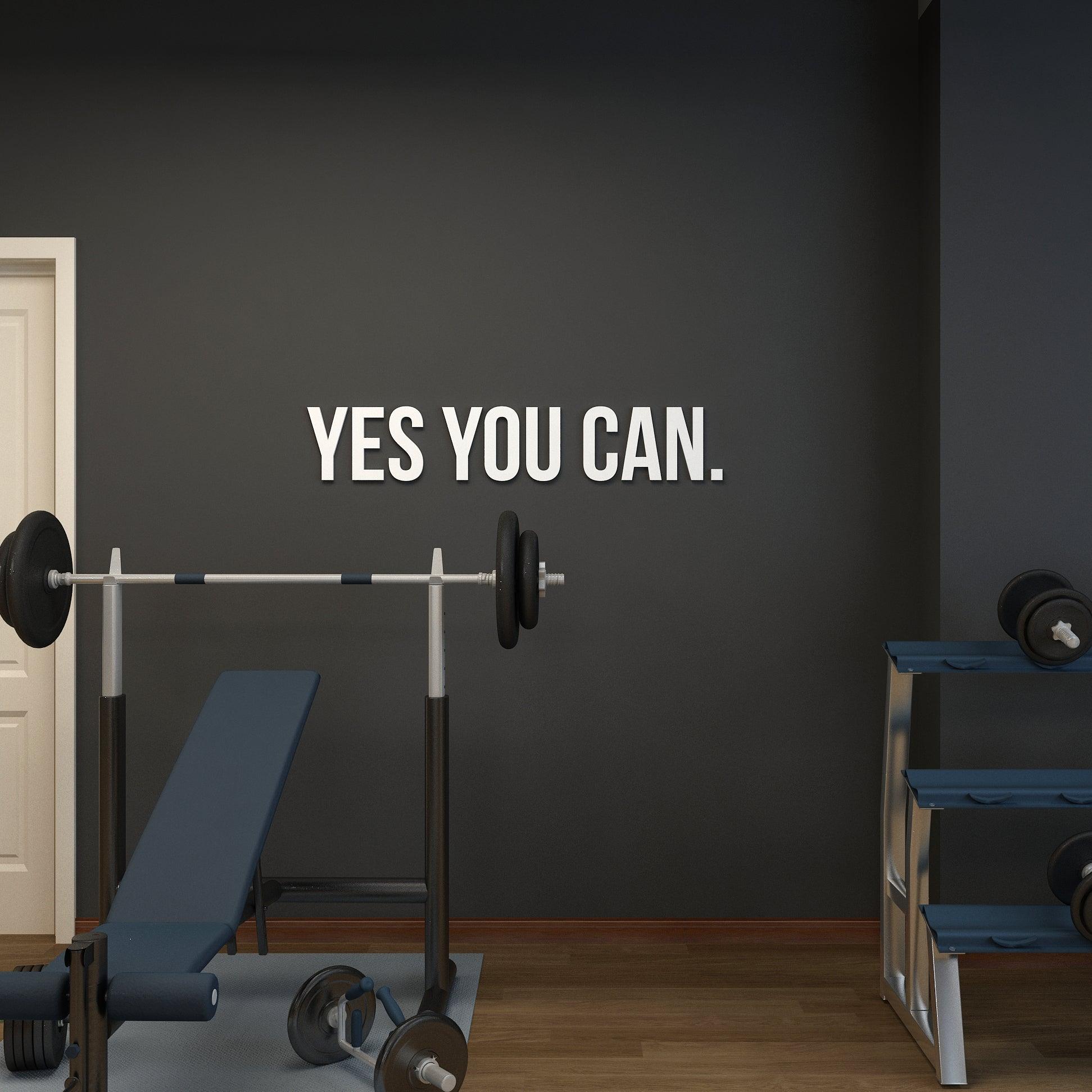 Yes You Can 3D Gym Decor - PRHOMZ