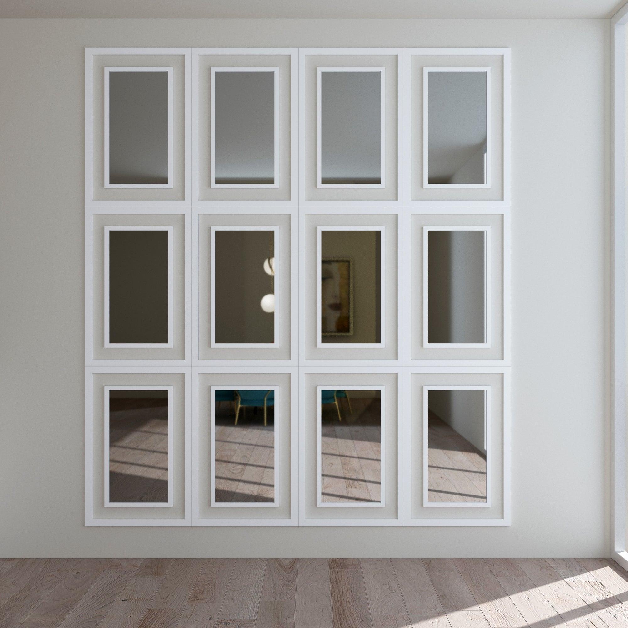 Rectangles Mirrors 3D Wall Panels - PRHOMZ