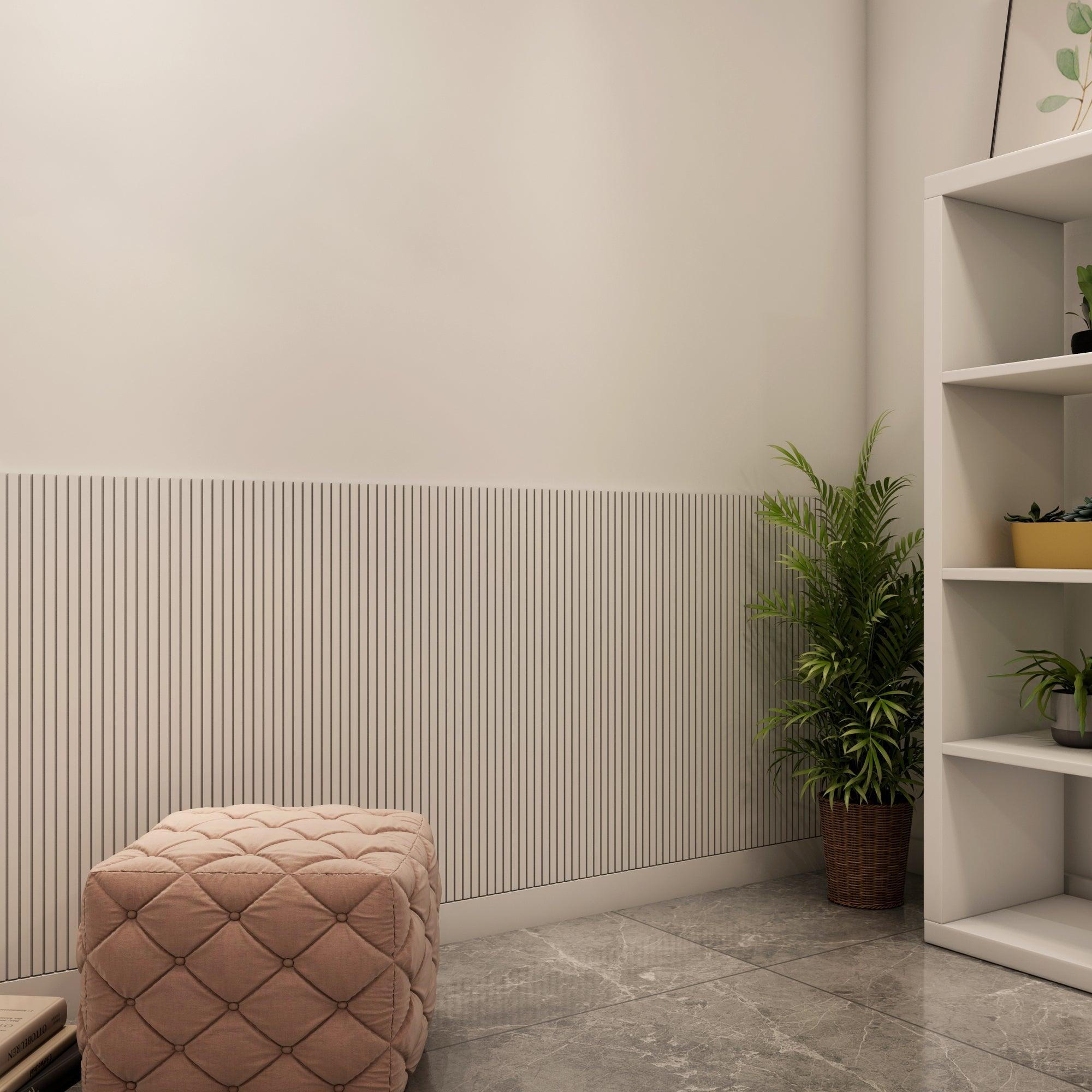 White Bars 3D Wainscot - PRHOMZ