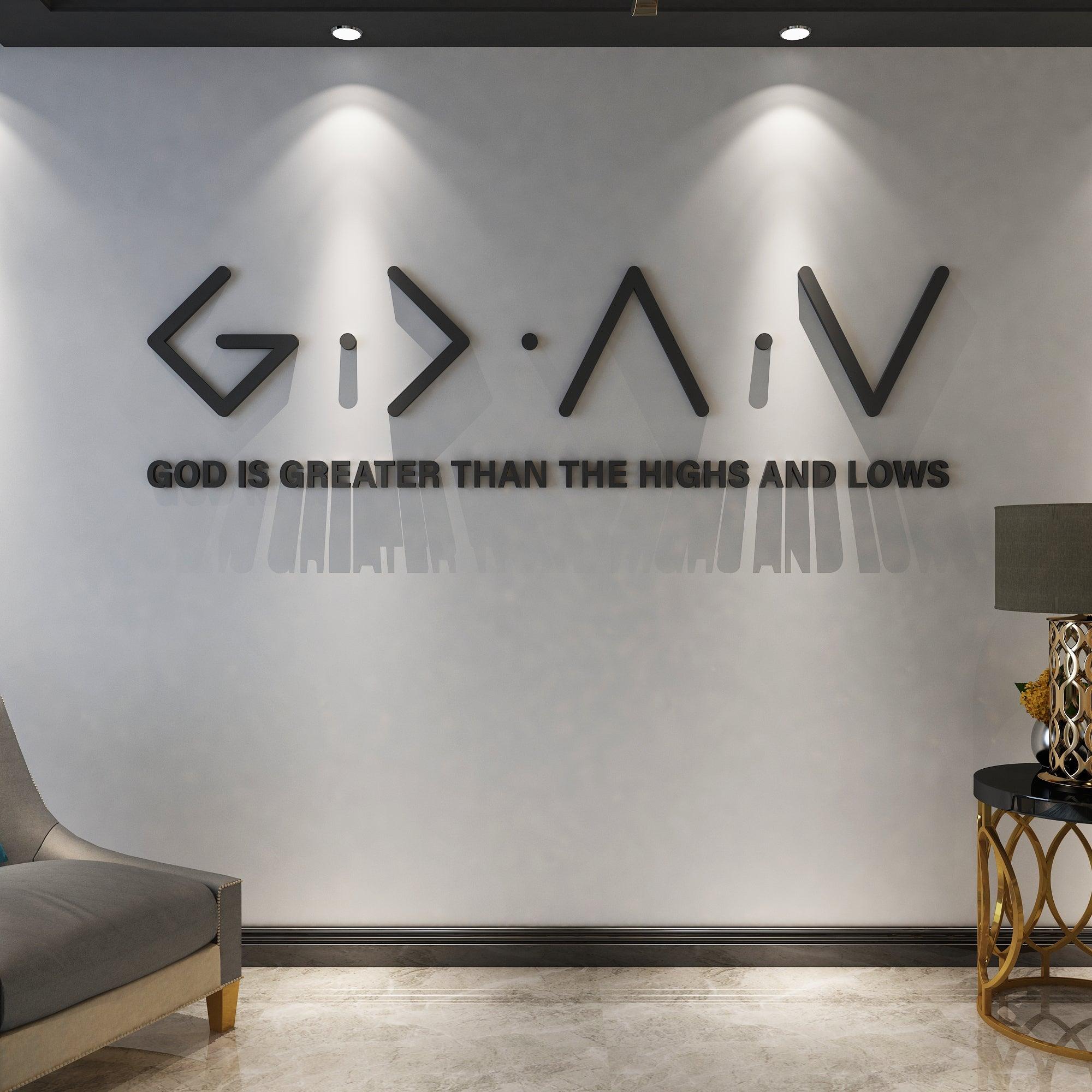 God is Greater than the Highs and Lows 3D Wall Decor - PRHOMZ