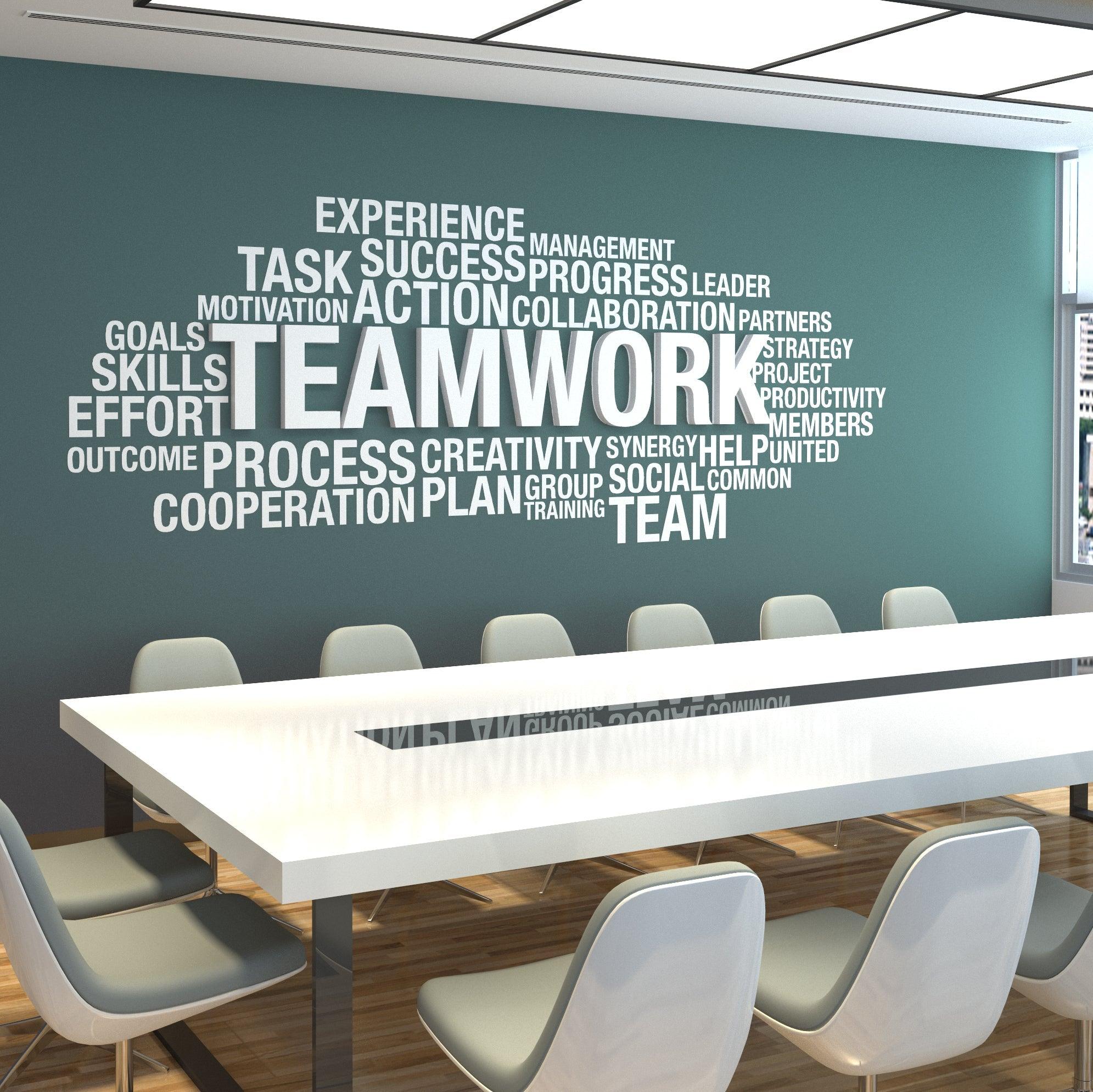 Team Work 3D Office Wall Decor - PRHOMZ