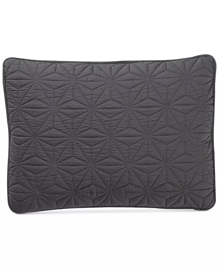 VCNY Home Kaleidoscope 3-Piece Grey Geometric Quilt Set King