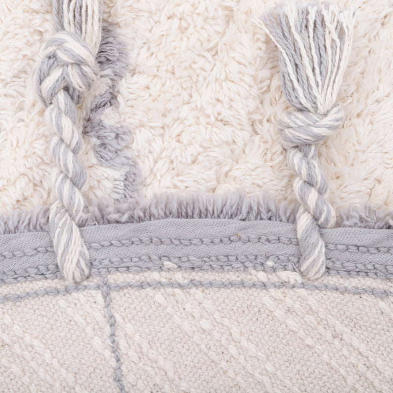 CÔME NATURAL GREY round children's rug