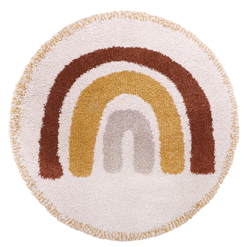 BOHEMIAN RAINBOW round children's rug with rainbow pattern