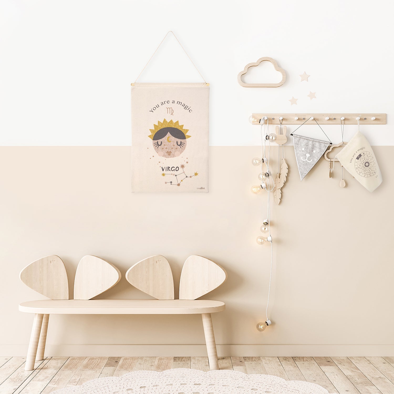 LITTLE VIRGO children's wall decoration zodiac sign virgo