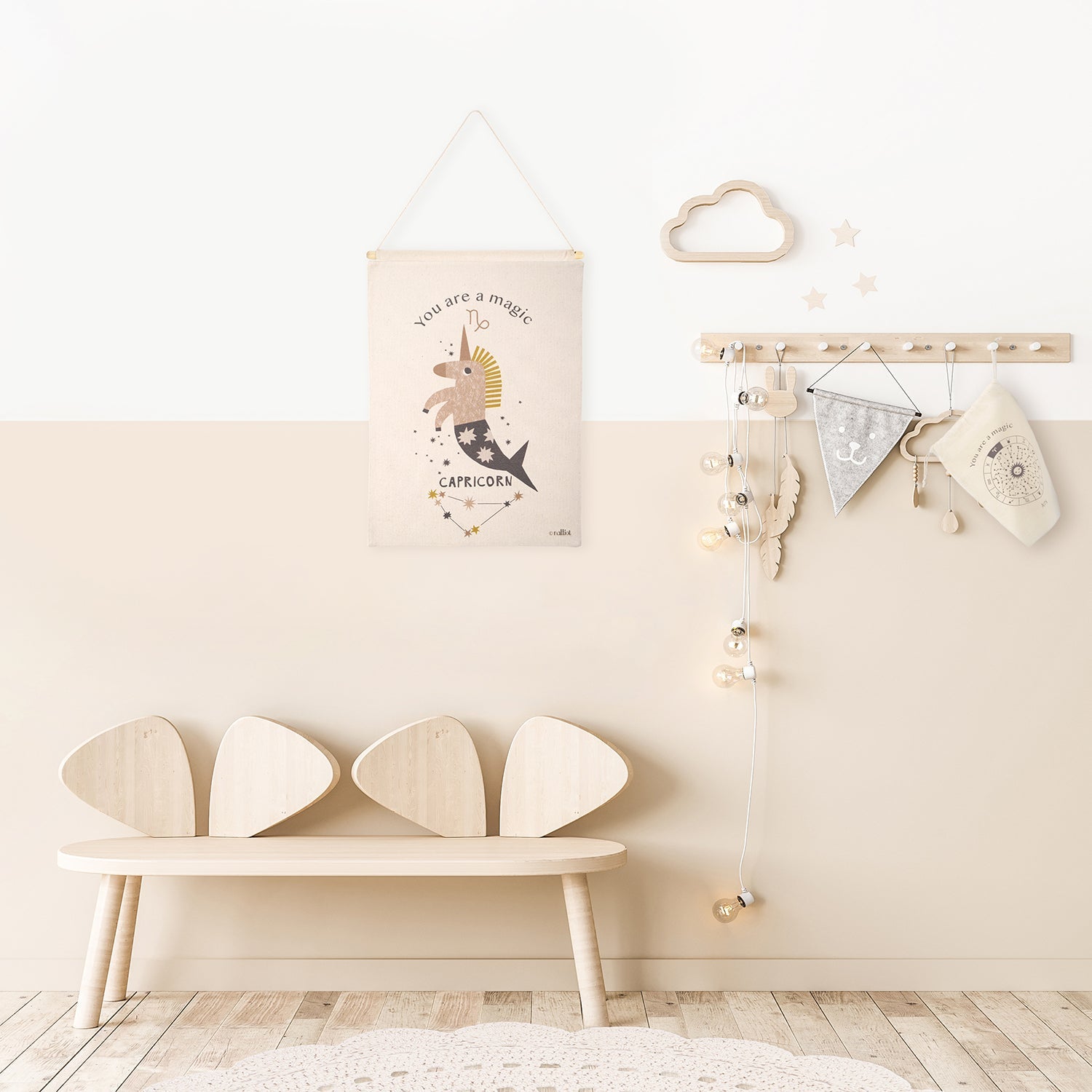 LITTLE CAPRICORN children's wall decoration zodiac sign capricorn