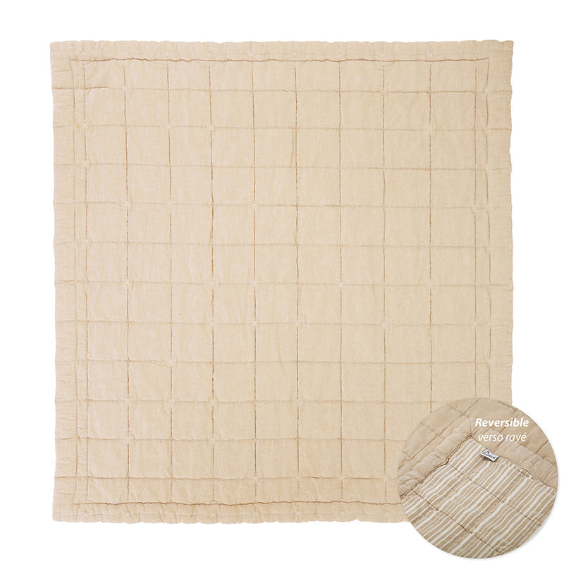 ANNA CARAMEL LAVE reversible baby blanket