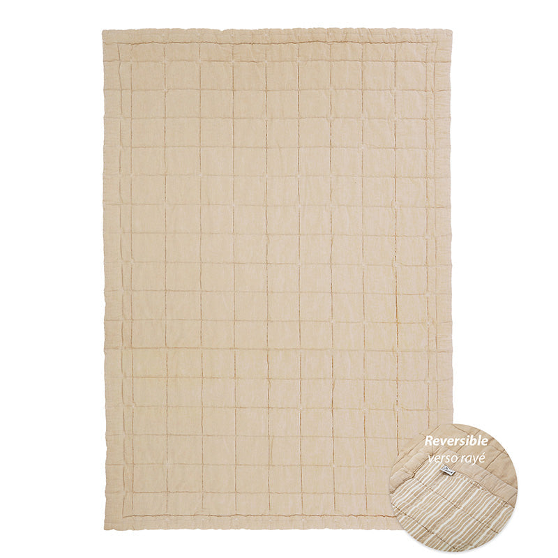 ANNA CARAMEL LAVE M reversible baby blanket