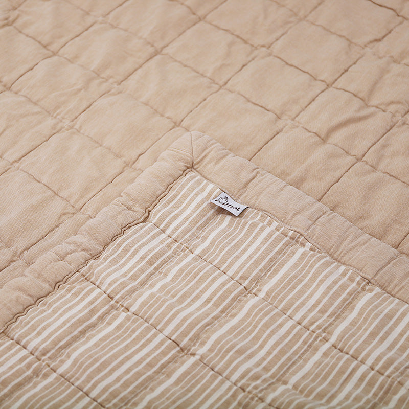ANNA TERRACOTTA LAVE M reversible baby blanket