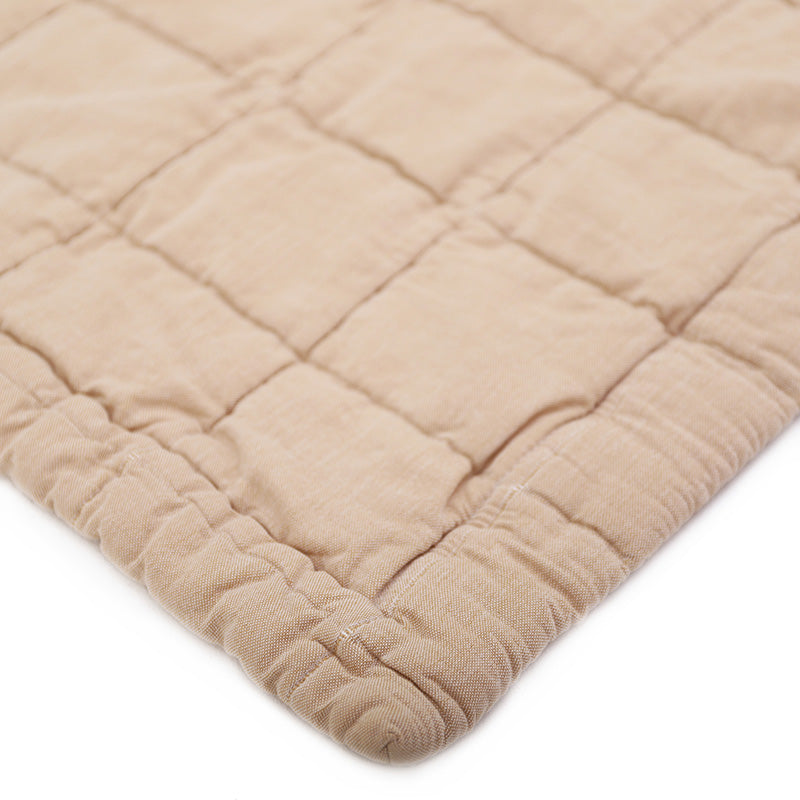 ANNA TERRACOTTA LAVE M reversible baby blanket