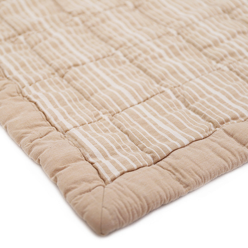 ANNA TERRACOTTA LAVE M reversible baby blanket