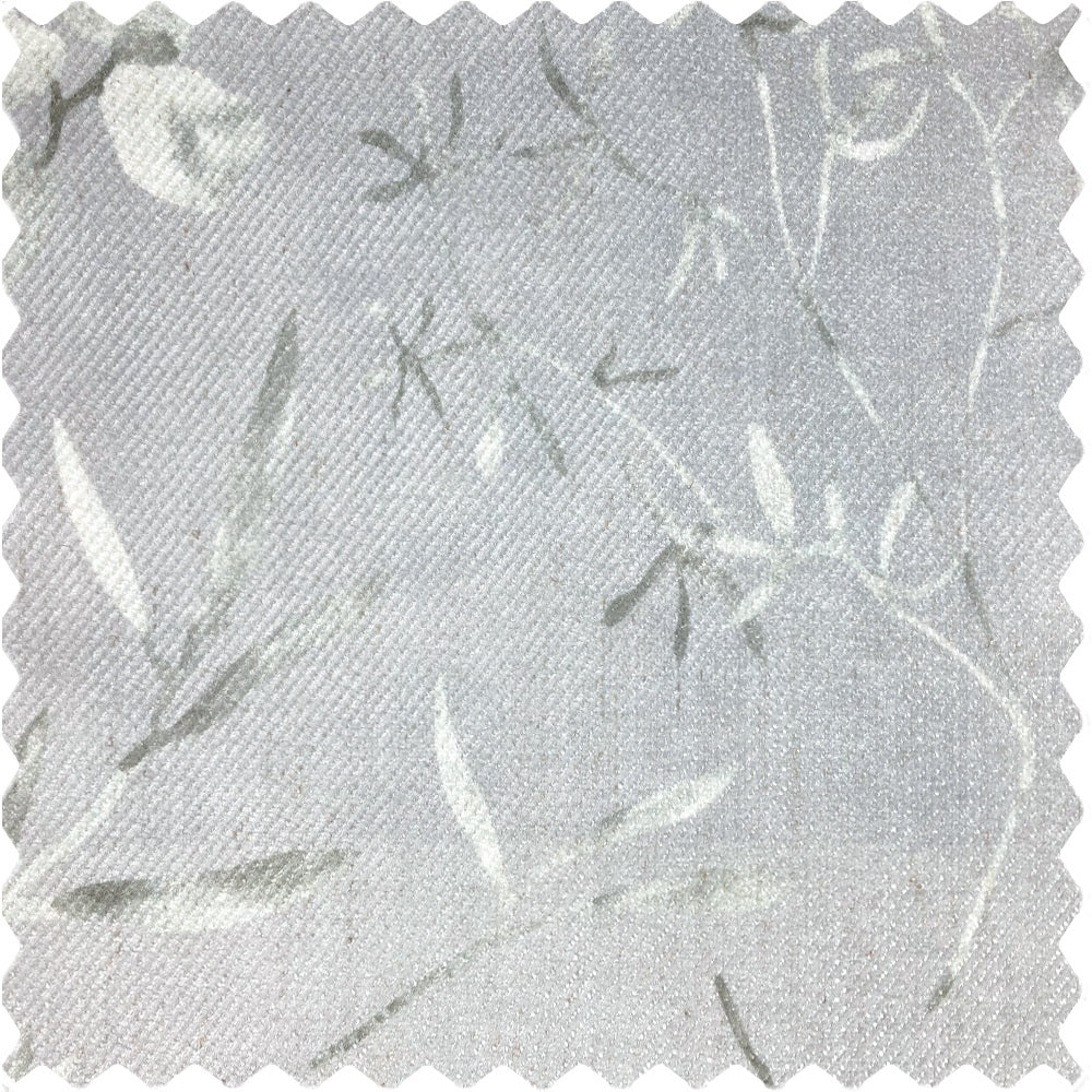 Levine Pale Blue Leaf Botanical Curtians