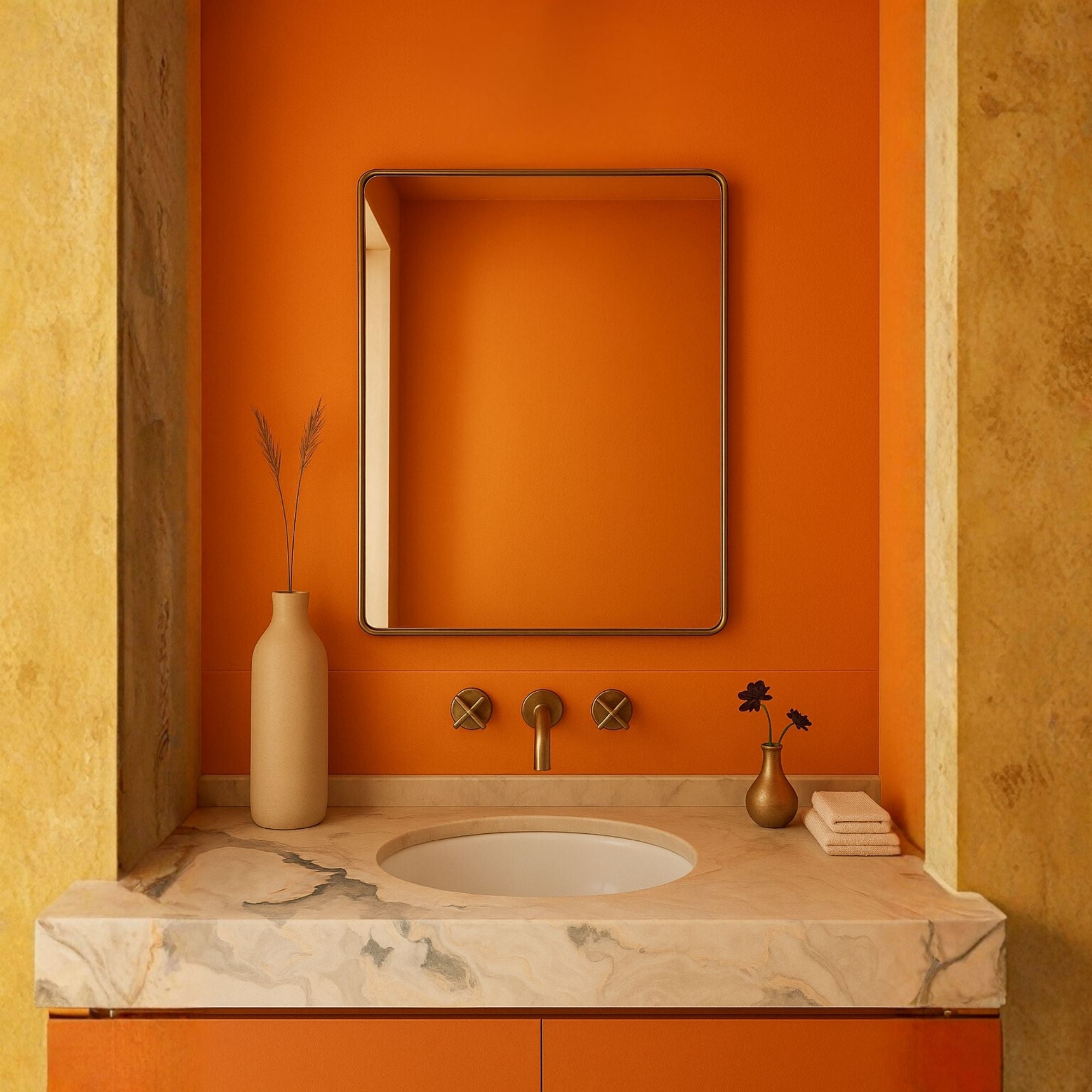 Rectangle Soft Detailed Wall Mirror - Elegant Decorative Mirror | Alpken