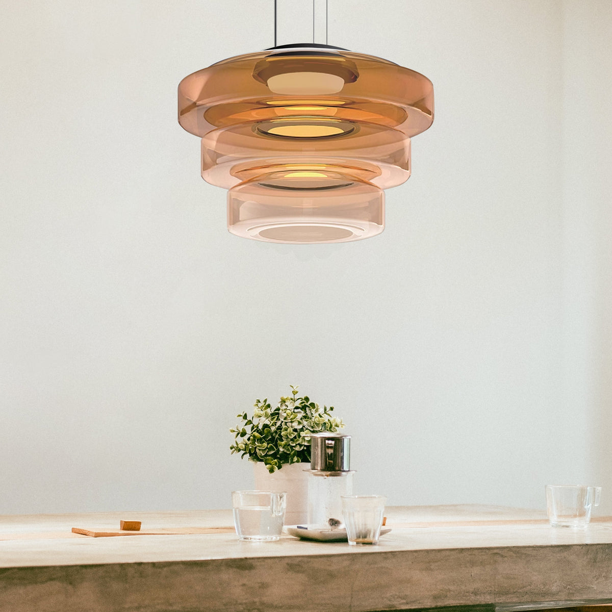 Bauhaus Glass Pendant Light Modern Hanging Ceiling Lamp Fixture