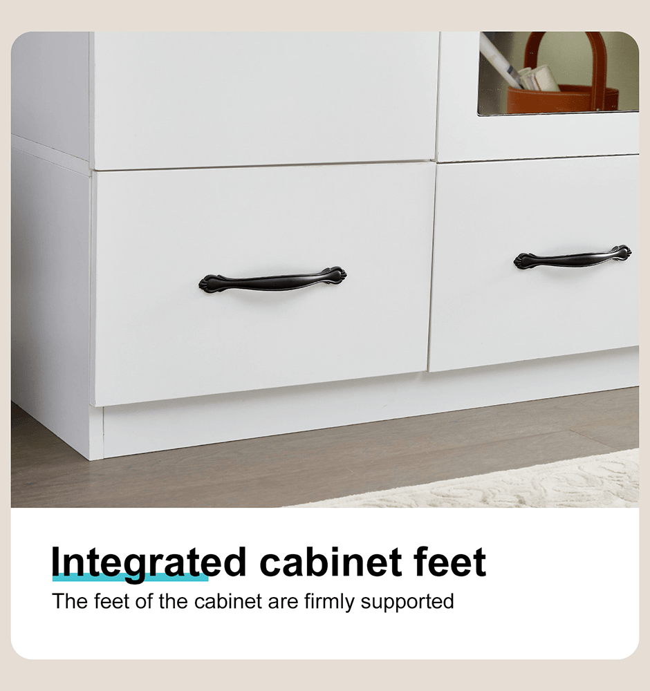 74.2” Tall Mirror Wardrobe Closet by LivelyLodge | 3-Door Freestanding White Wooden Armoire with Hanging Rod & Shelves for Bedroom & Bathroom Storage - PRHOMZ