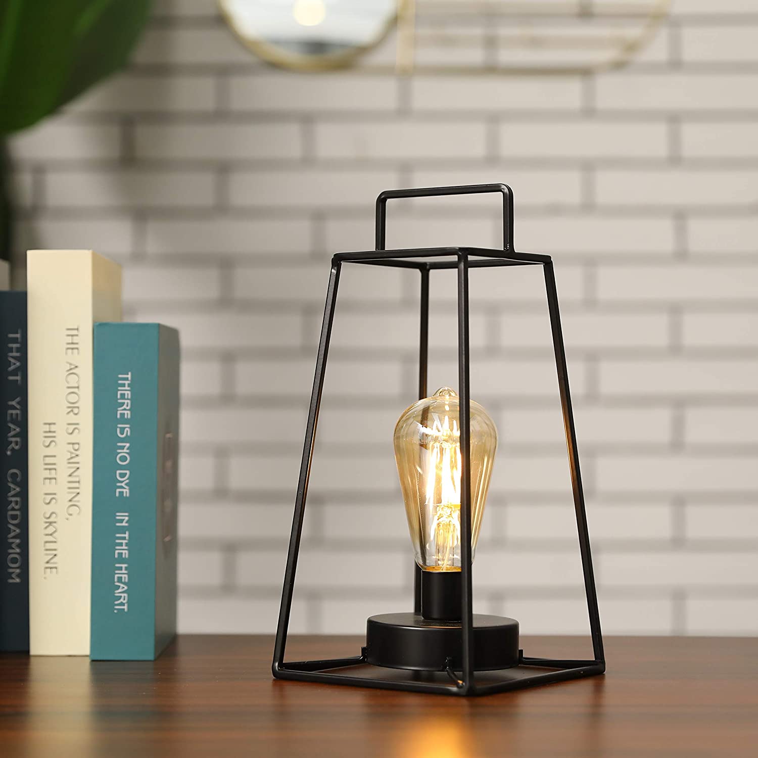 12''H Retro Style Geometric Table Lamp-2