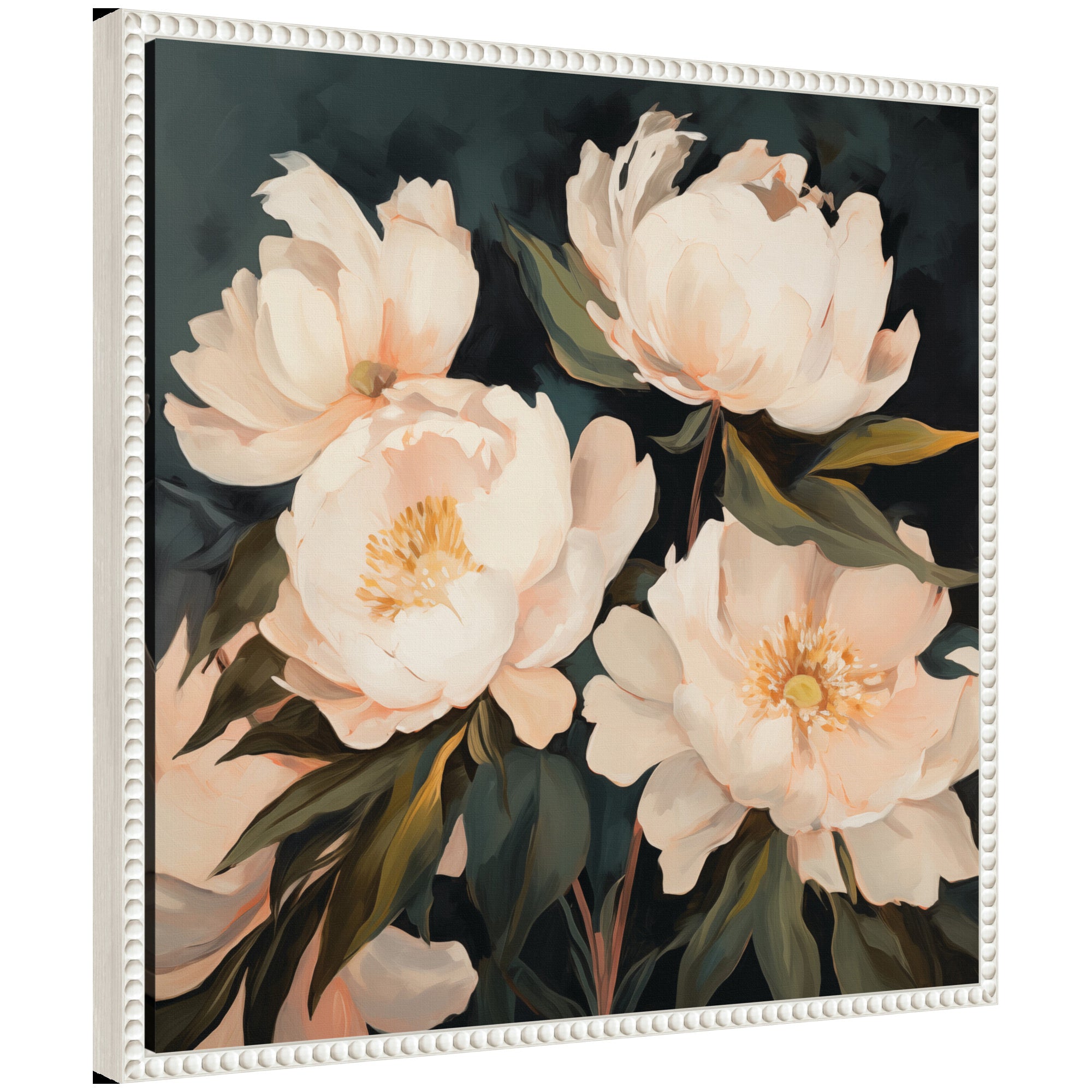 Sylvie Beautiful Painterly Floral Bouquets 2 Framed Canvas by The Creative Bunch Studio