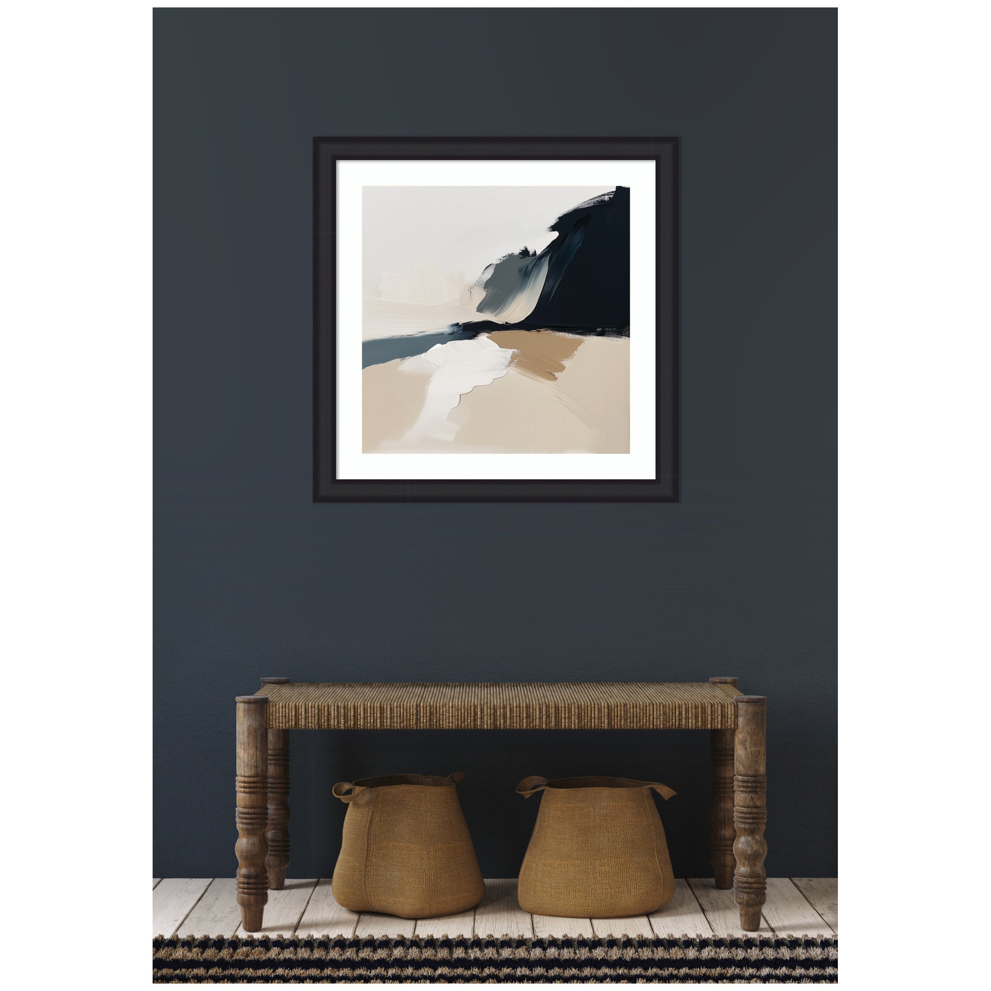 Framed Art Coastal Sand Modern Abstract Landscape II by The Creative Bunch Studio