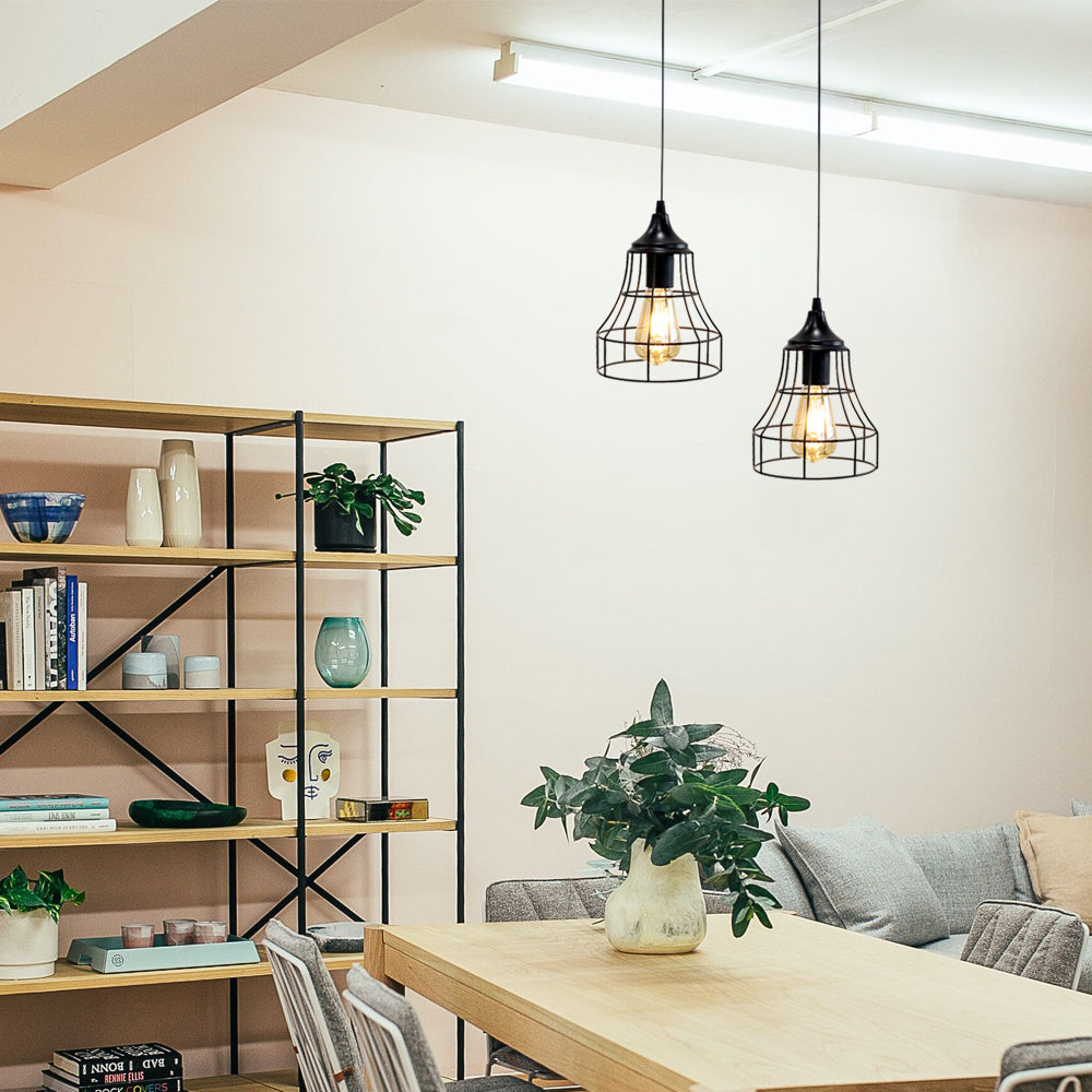 9.5"H Battery Powered Lamp Pendant Lamp (Geometry)-3