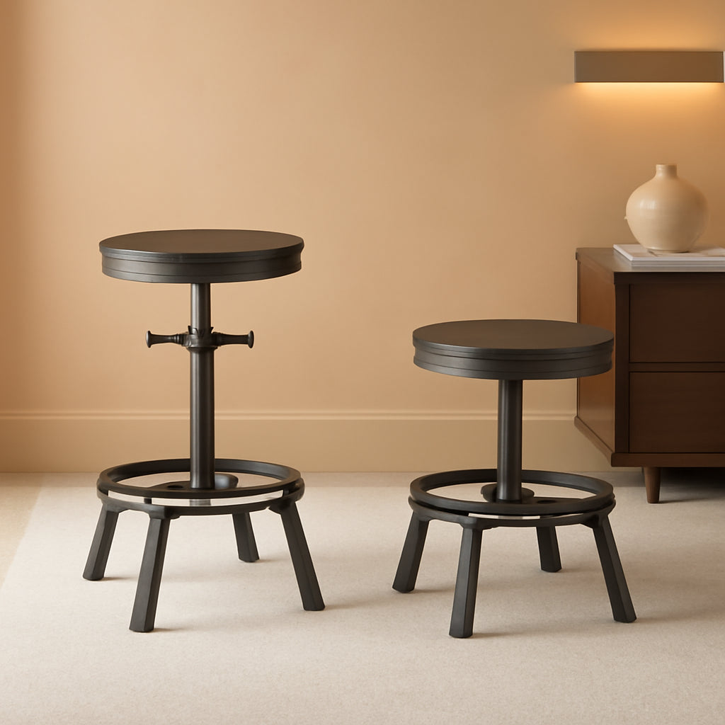 Torjin Gray Industrial Counter Height Stool Set of Two
