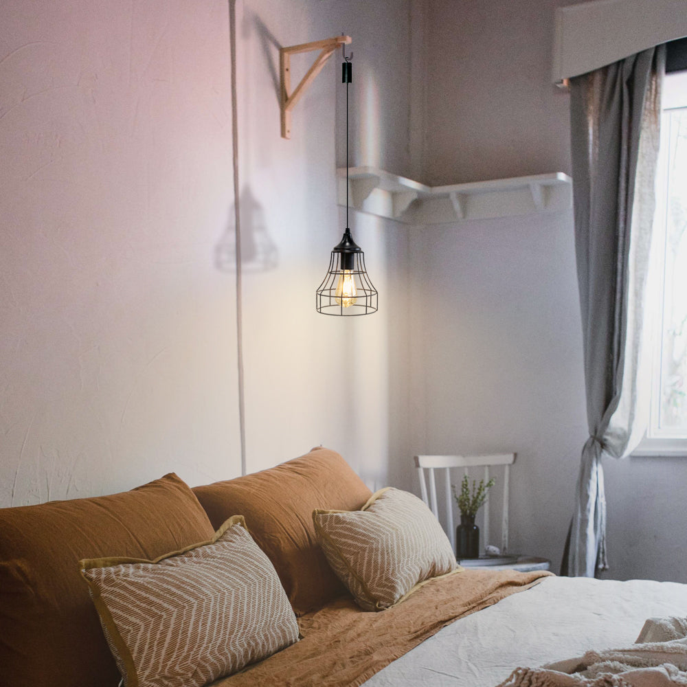 9.5"H Battery Powered Lamp Pendant Lamp (Geometry)-4