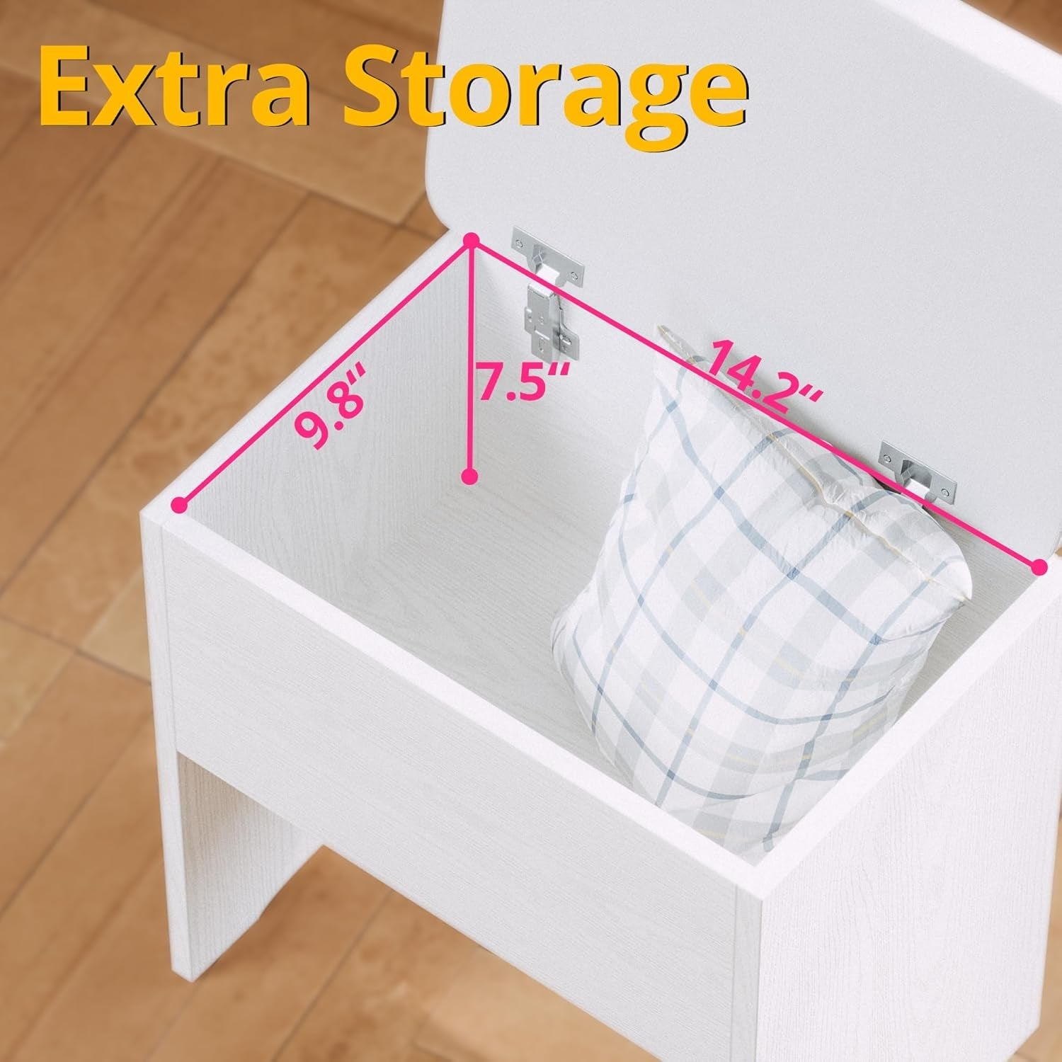 White Vanity Set With Lighted Mirror Modern Bedroom Desk