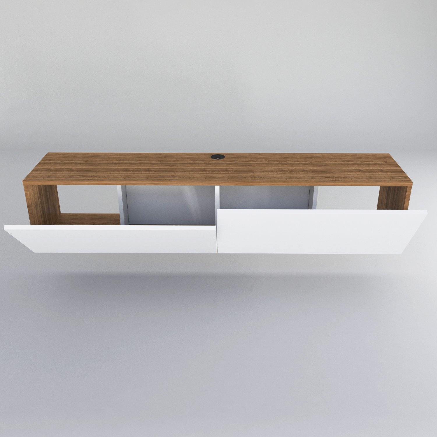 Poling 63" Wide Floating TV Stand and Media Console for TVs up to 70"